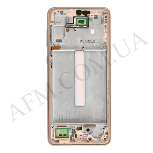 Дисплей (LCD) Samsung GH82-28143D A336 Galaxy A33 5G золотой сервисный + рамка